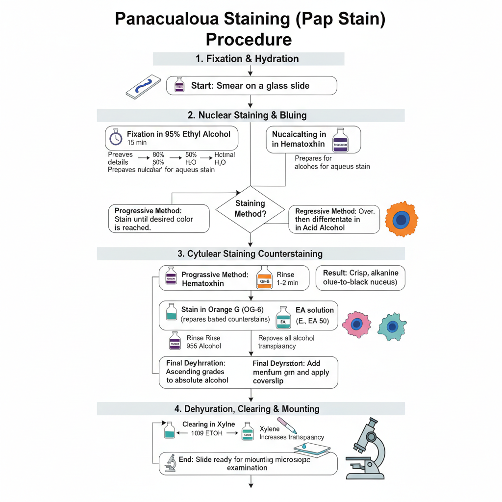 Procedure for Papanicolaou Staining (Pap stain)