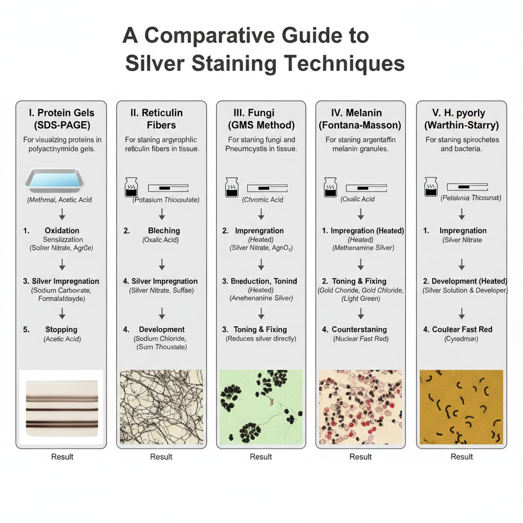 Procedure for silver staining