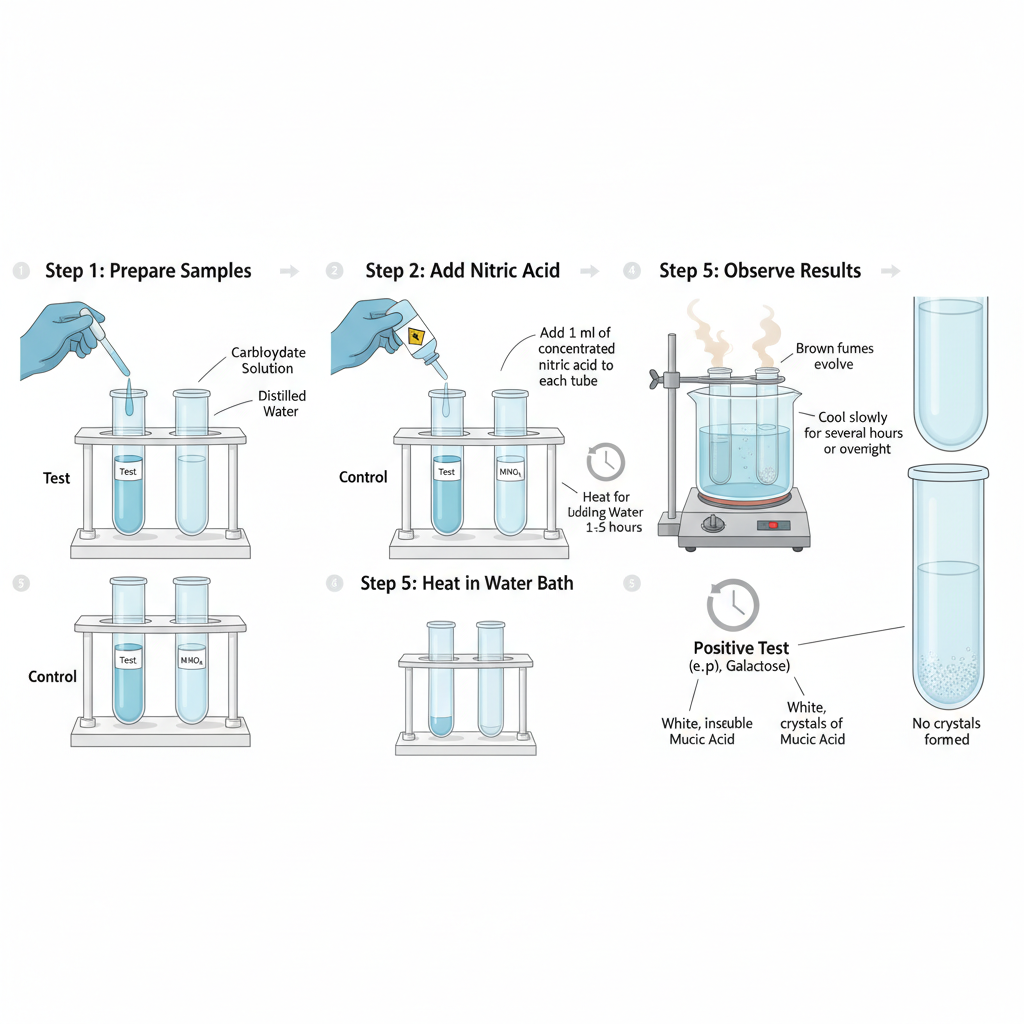 Procedure of Mucic acid test
