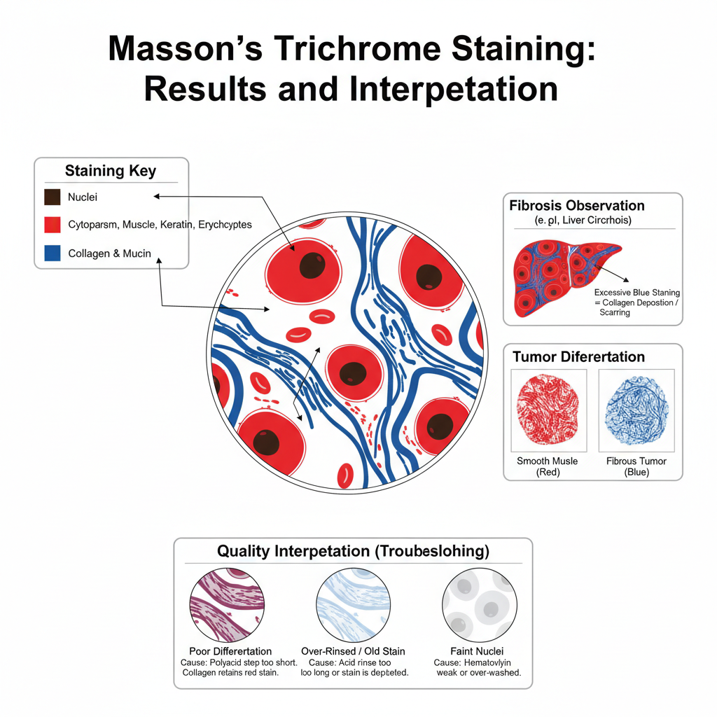 Results and Interpretation of Masson’s Trichrome Staining