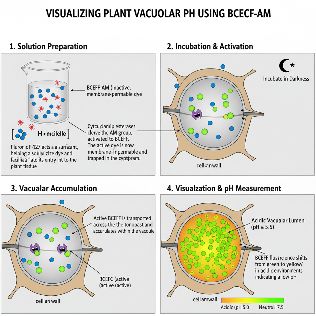 Staining for Lumen pH- BCECF-AM (Plants)