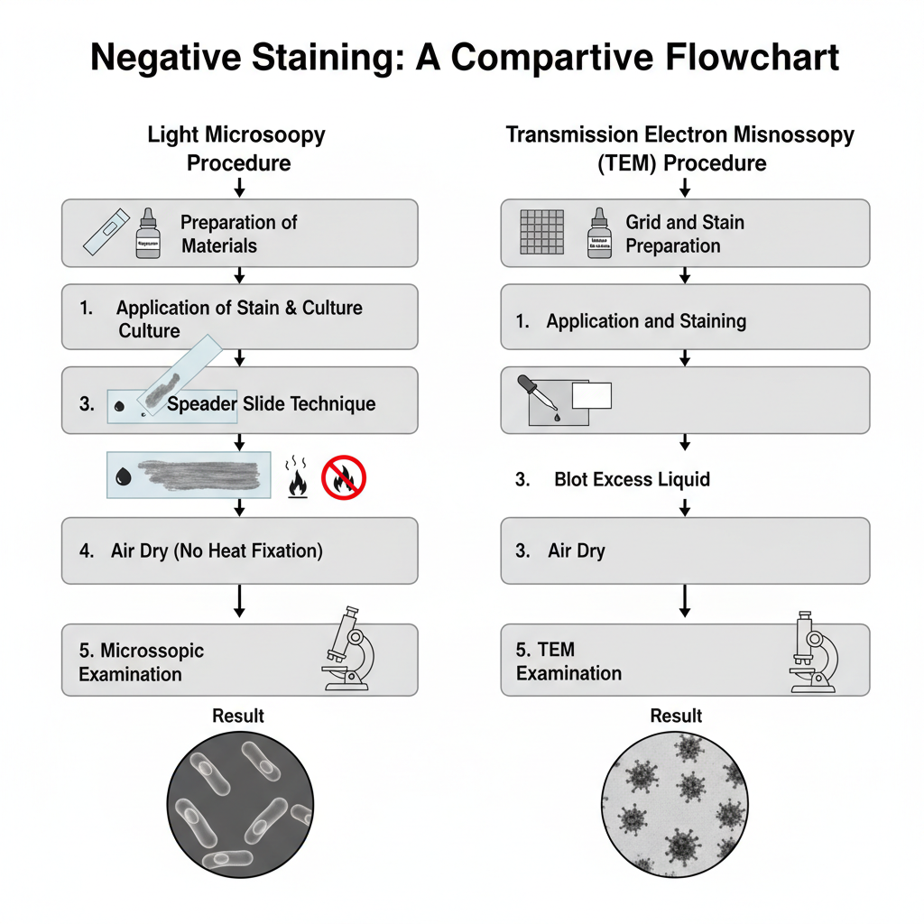 Step-by-Step Procedure of Negative Staining
