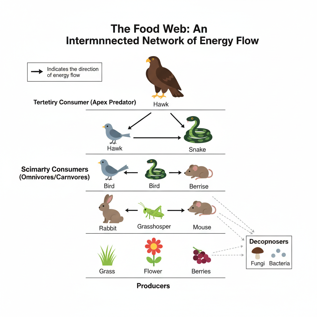 Models of Energy Flow in a Ecosystem - Linear and Y-shaped food chains 10 The Food Web (Network) Model