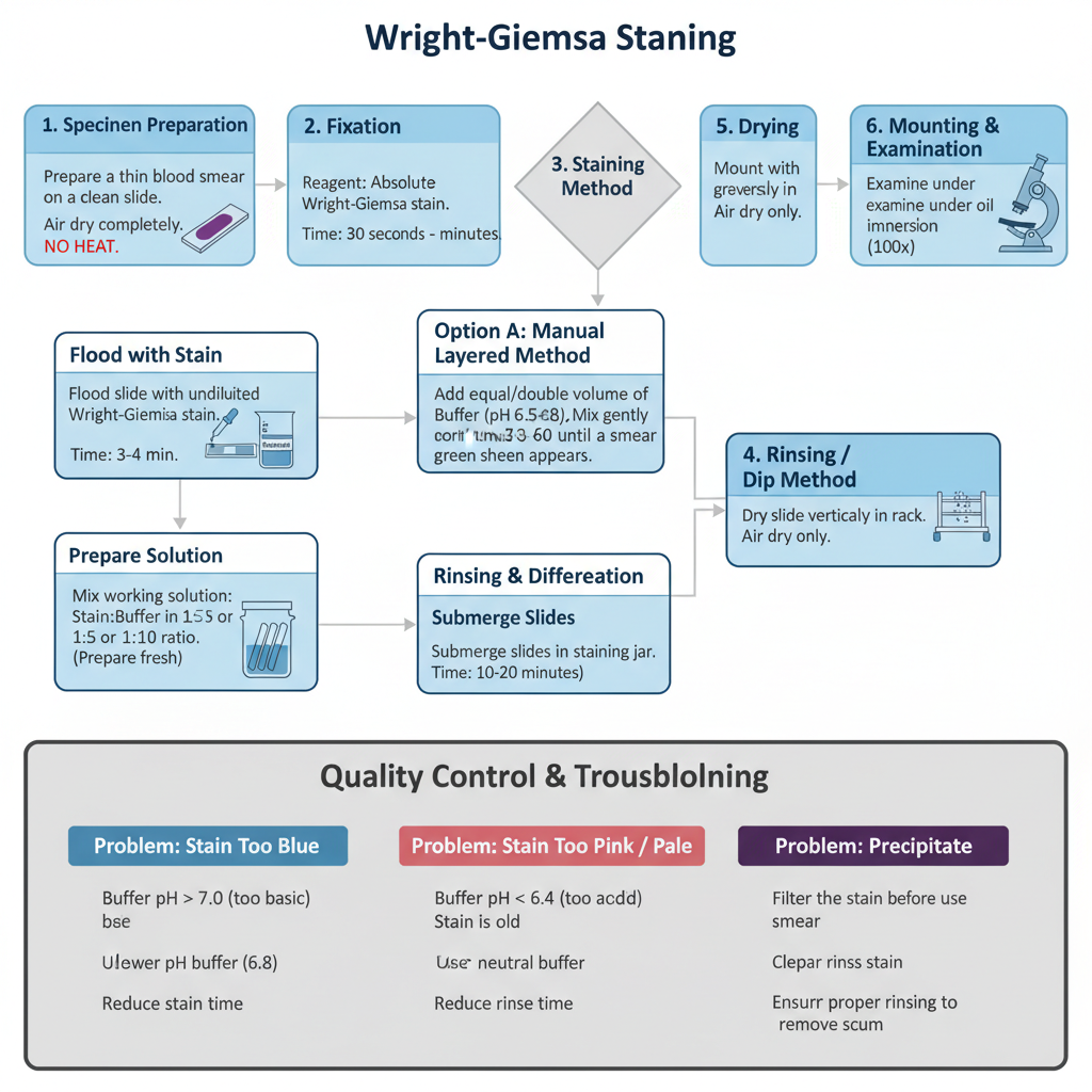 Wright Giemsa Stain - Protocol, Principle, Result 1 Wright Giemsa Stain Procedure