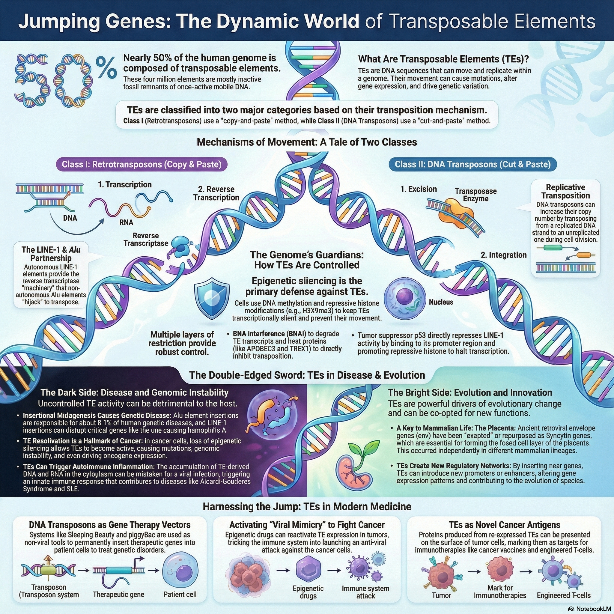 Replicative Transposition of DNA Transposons and Retrotransposons