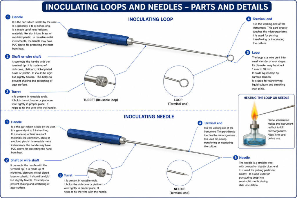 Parts of Inoculating Loops and Needles