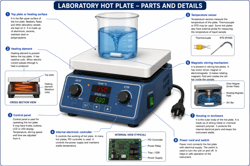 Parts of Laboratory Hot Plate