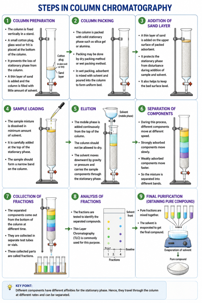 Steps in Column Chromatography