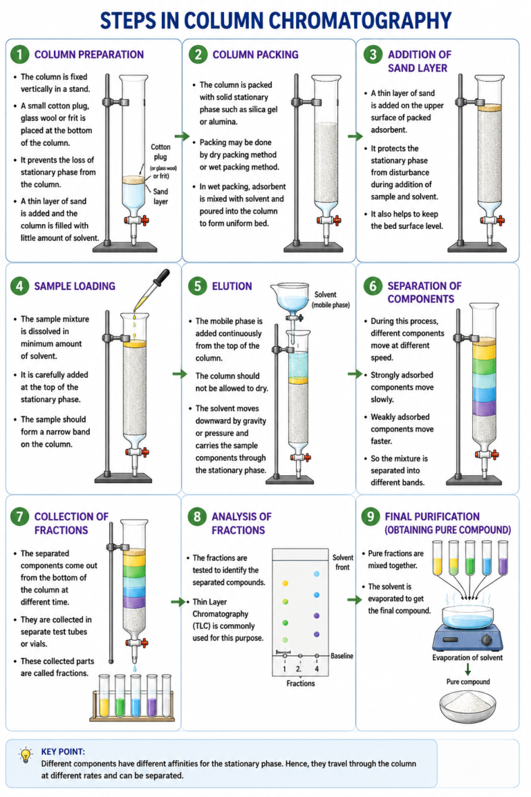 Column Chromatography - Principle, Steps, Parts, Uses, Advantages