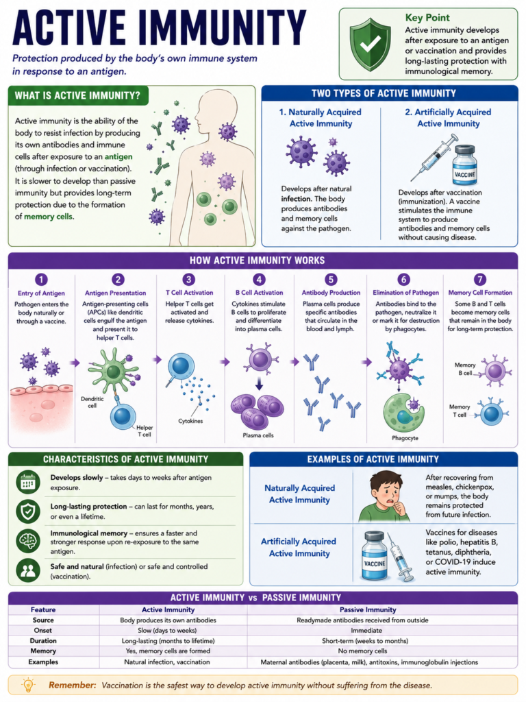 Active Immunity - Definition, Characteristics, Types, Examples 1 Active Immunity