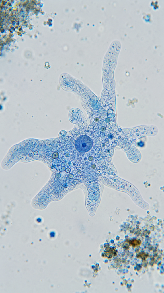 Amoeba Under microscope