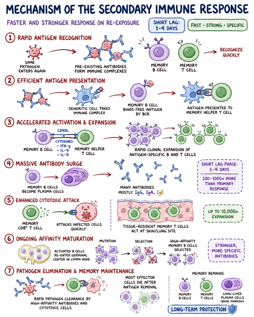 Mechanism of the Secondary Immune Response