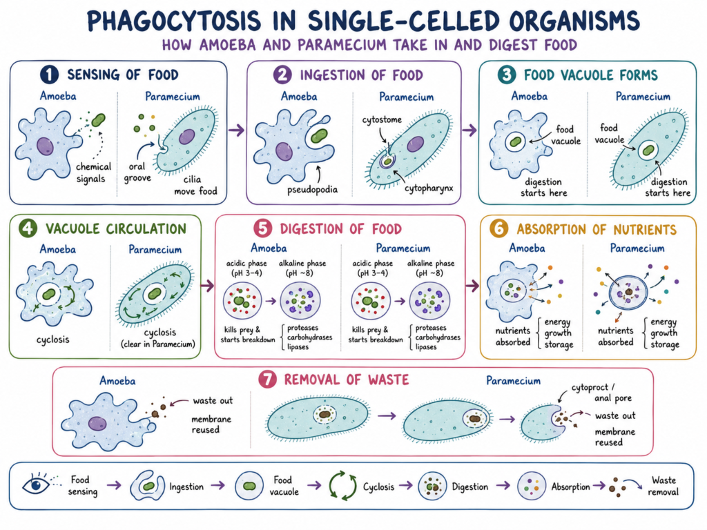 Phagocytosis in Single-Celled Organisms