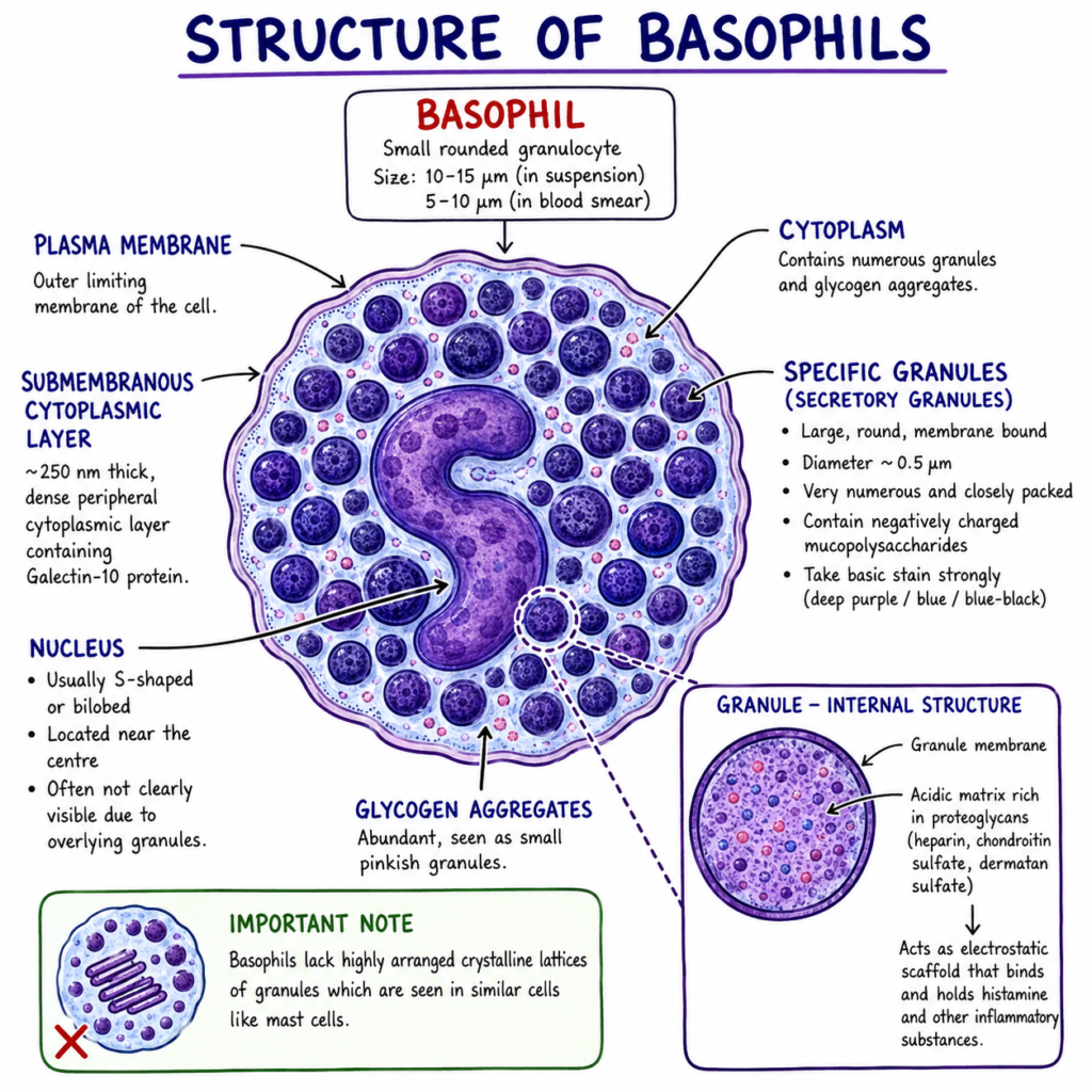 Basophil - Definition, Mechanism, Structure, Functions 2 Structure of Basophils