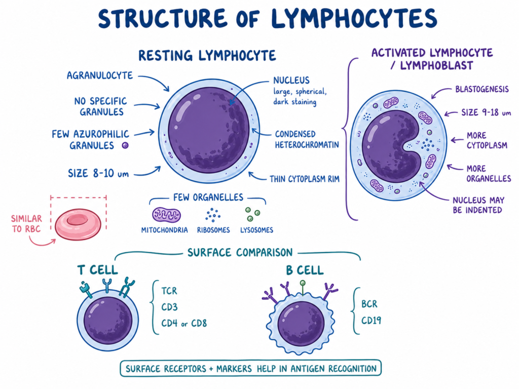 Structure of Lymphocytes