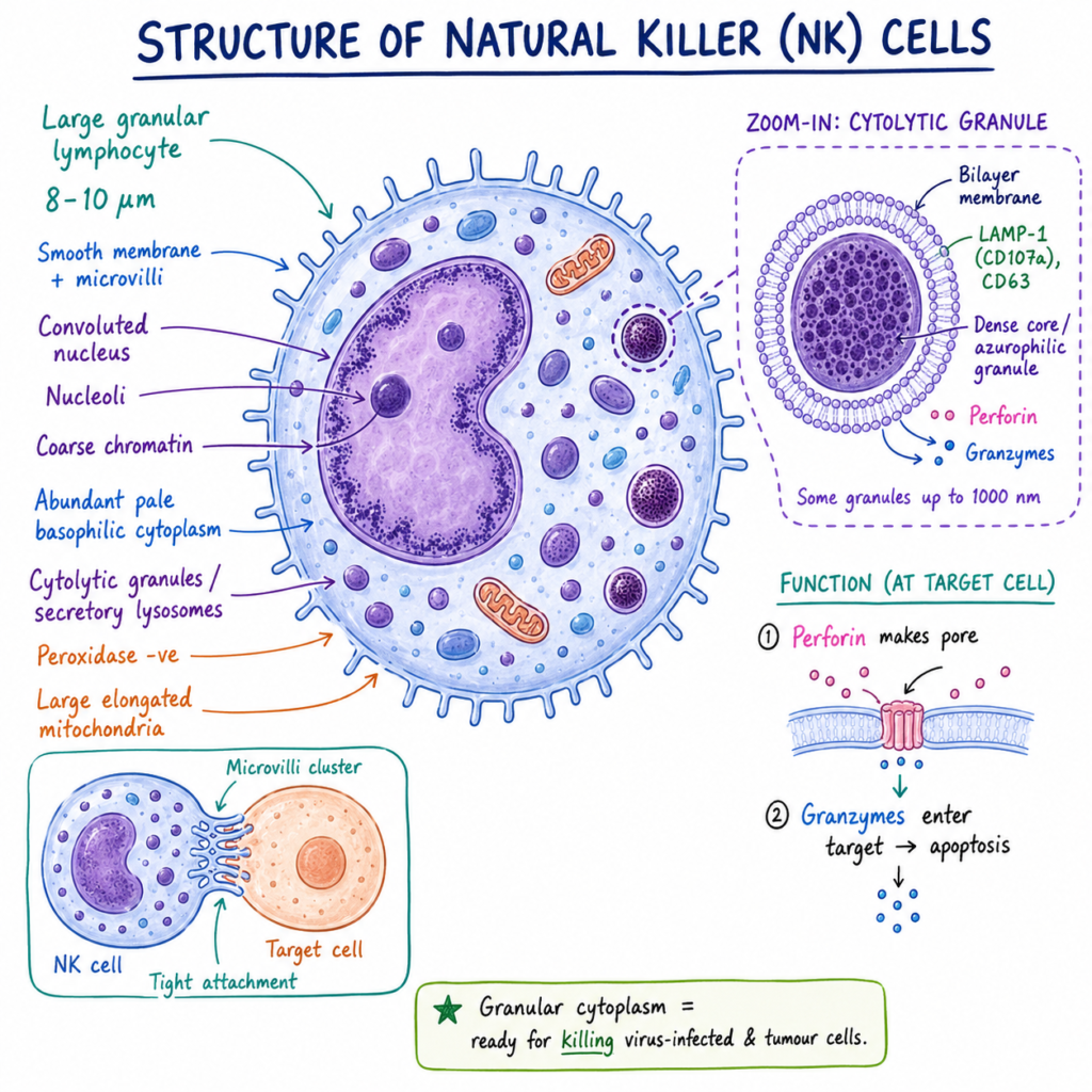 Structure of Natural Killer (NK) Cells