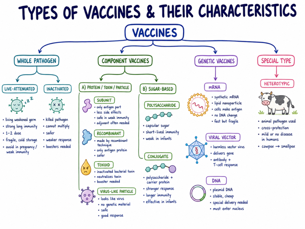 Types of Vaccines and Their Characteristics