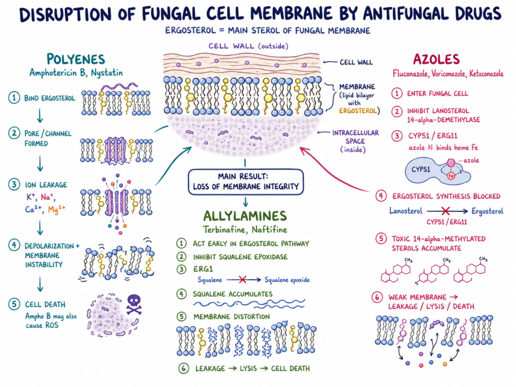 Disruption of the Cell Membrane by Antifungal Drug