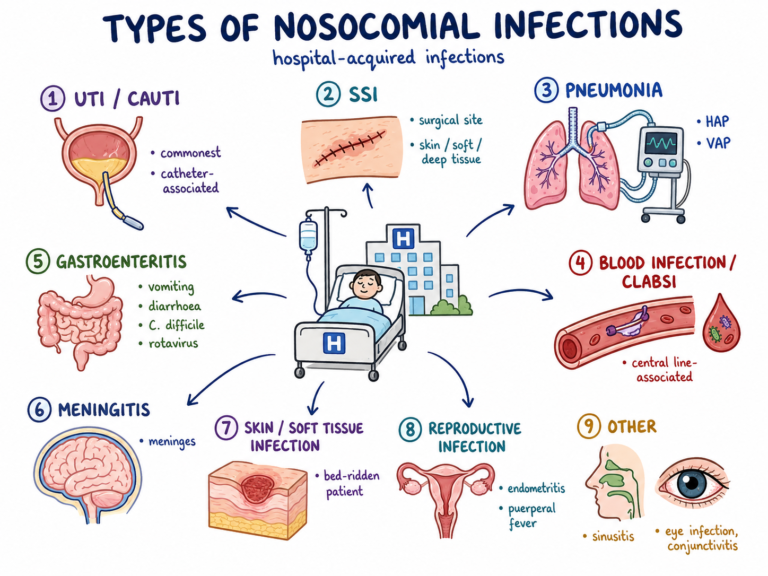Types of Nosocomial Infections