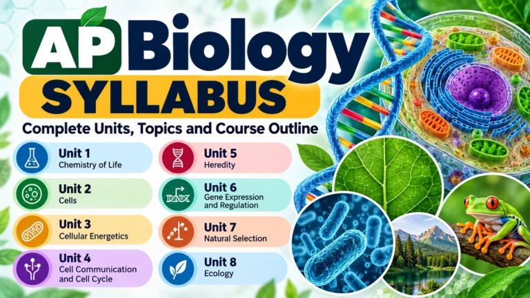 AP Biology Syllabus – Complete Units, Topics and Course Outline