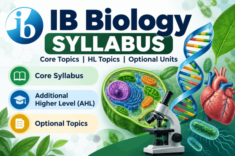 IB Biology Syllabus (Latest) – Core Topics, HL Topics and Optional Units